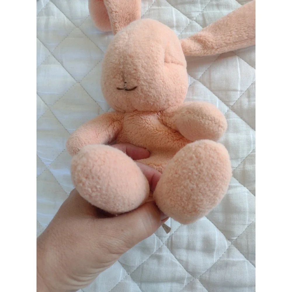 Maileg Soft Bunny Rabbit Plush Peach Stuffed Animal Easter Lovey Luxury 10 Inch